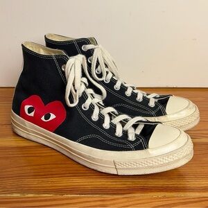 Converse Comme des Garçons Play High Top Sneakers Mens 11/Womens 13